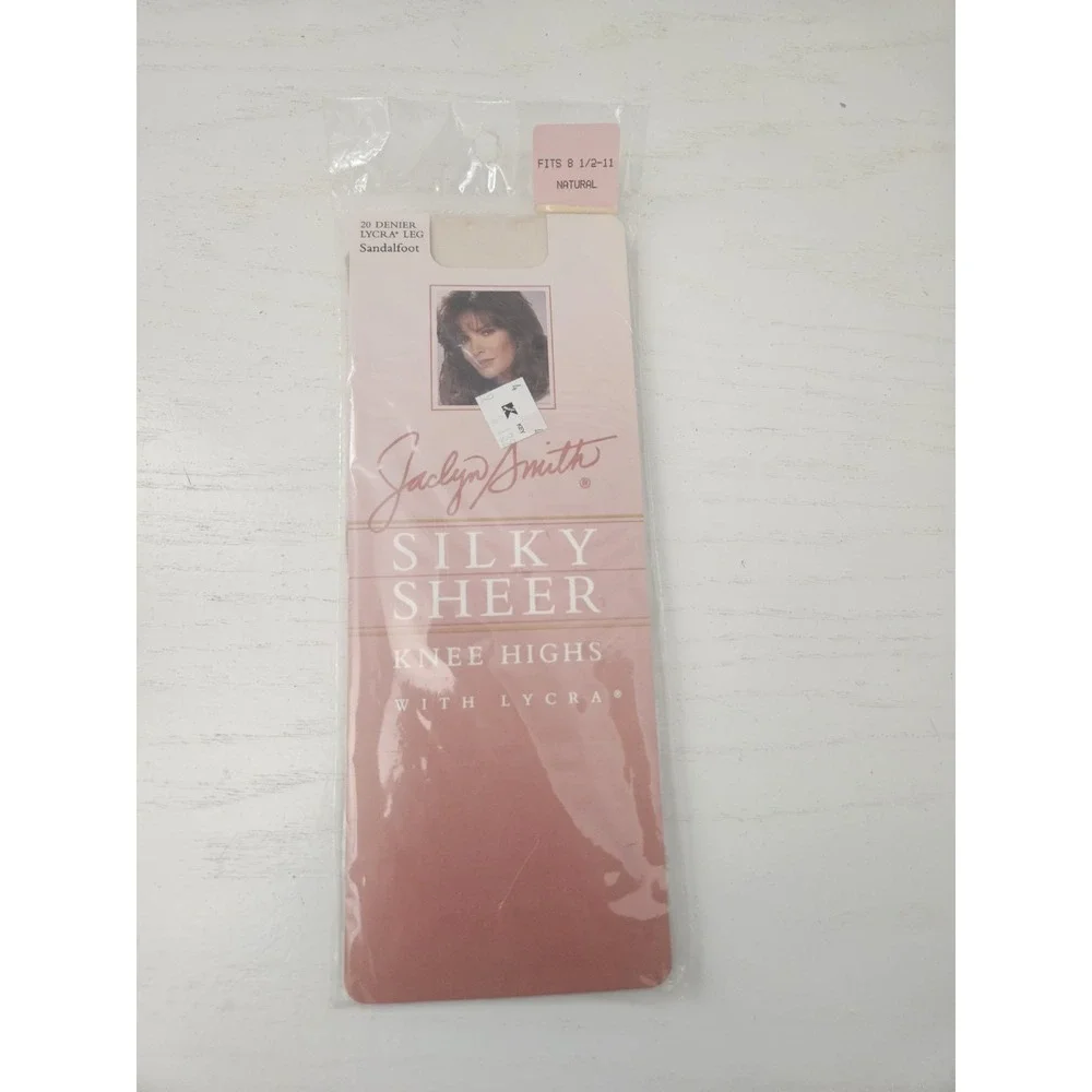 VTG Jaclyn Smith Silky Sheer Color Natural Nylon Pantyhose Lycra‎